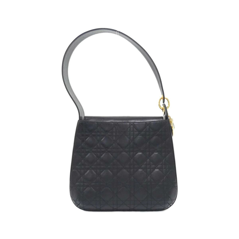 Christian Dior Cannage shoulder bag black leather